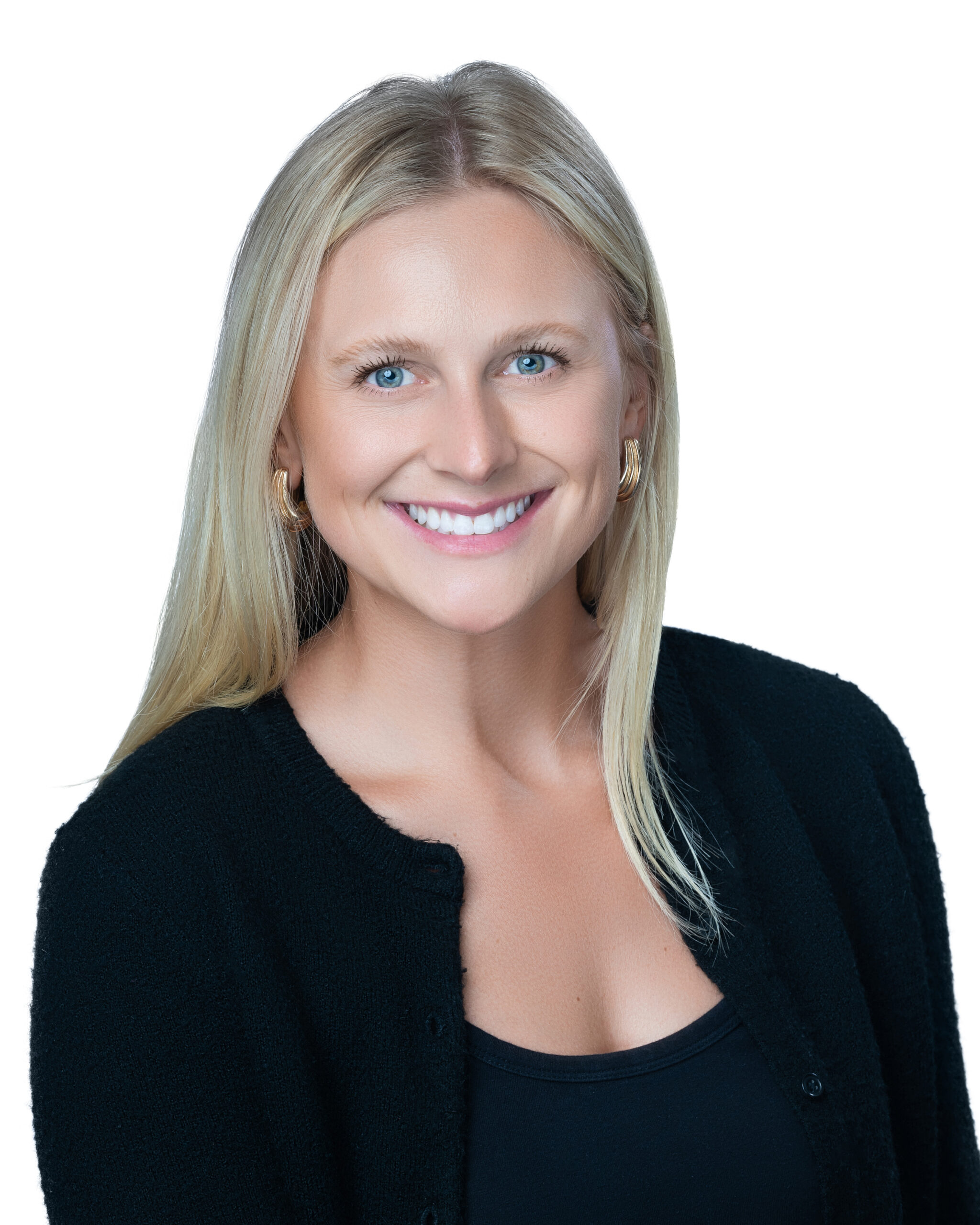 Corporate Headshot of FISERV employee with a pure white background.