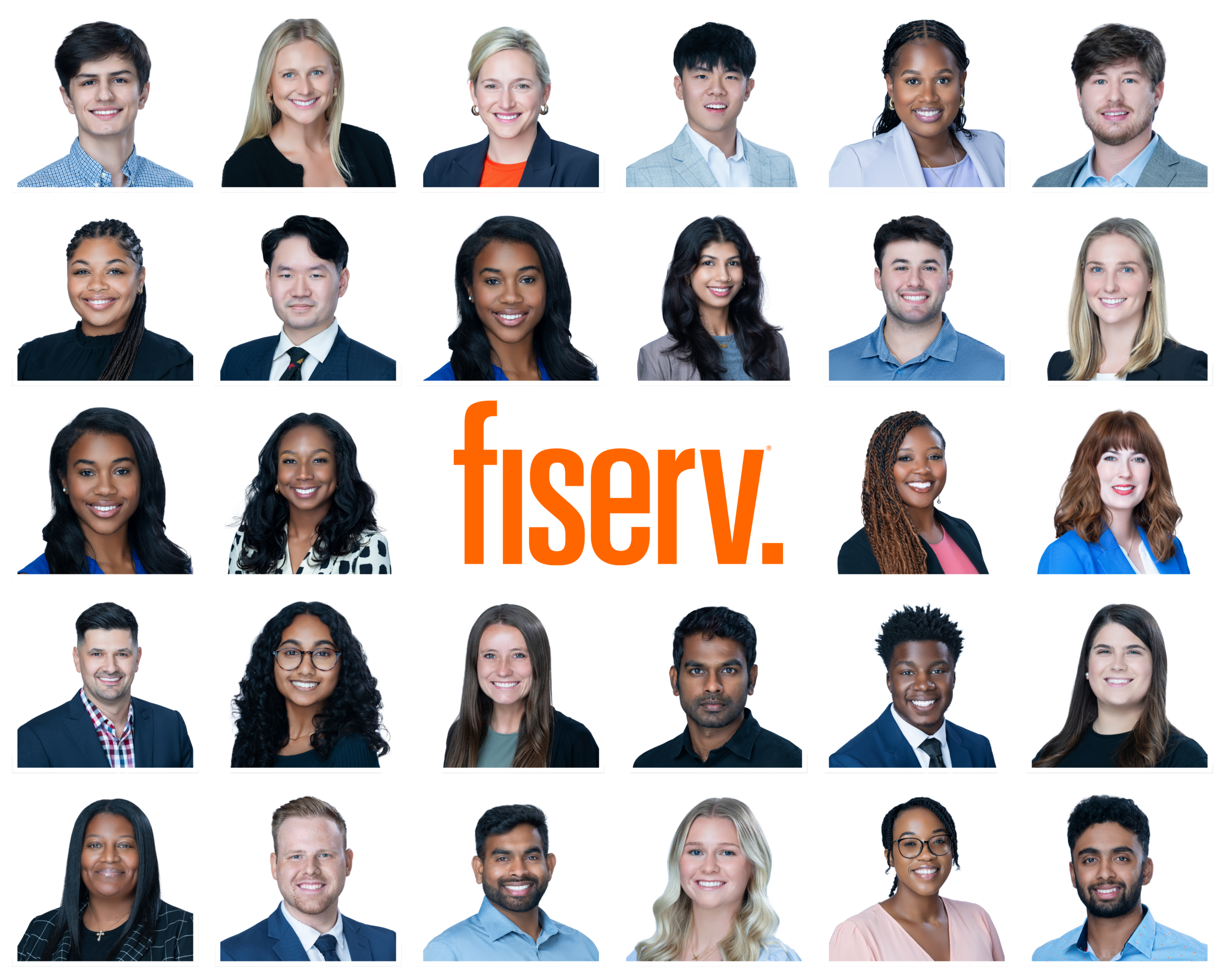 Professional corporate team headshots in a modern Atlanta corporate office setting.